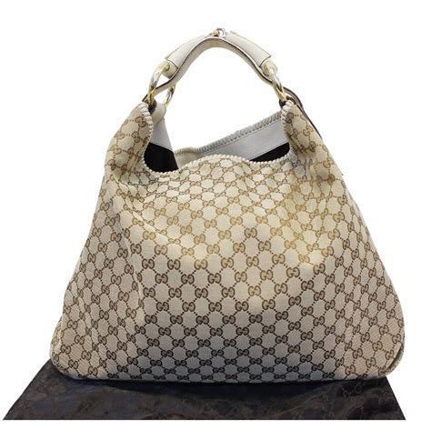 large white hobo gucci bag|gucci hobo bag beige.